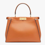 Peekaboo medium Brown Leather Bag