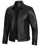 Men's Black Harrington Classic Leather Jacket