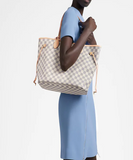 LV Neverfull MM Damier Azur Rose Ballerine