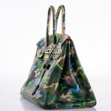 Vintage Hermes Birkin 35 Green Camouflage Swift with Palladium Hardware