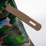 Vintage Hermes Birkin 35 Green Camouflage Swift with Palladium Hardware