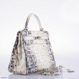 Vintage Hermes Kelly 32 Digital Hima Custom Painted Clemence with Palladium Hardware - 2004, H Square