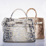 Vintage Hermes Kelly 32 Digital Hima Custom Painted Clemence with Palladium Hardware - 2004, H Square