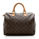 Louis Vuitton Vintage Monogram Canvas Speedy 30 Satchel (SHF-17823)