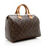 Louis Vuitton Vintage Monogram Canvas Speedy 30 Satchel (SHF-17823)