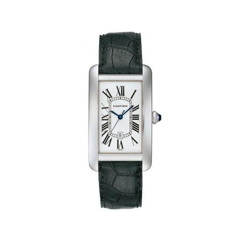 Cartier Men's W2603256 Tank Black Leather Watch