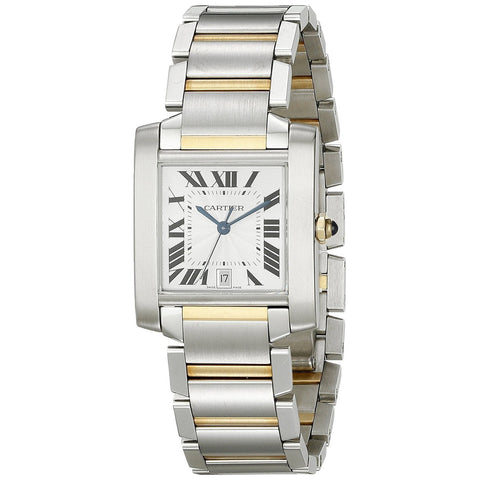Cartier Men's W51005Q4 Tank Francaise 18kt Yellow Gold Automatic Two-Tone Stainless Steel Watch