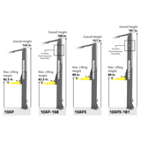 BendPak 10AP-168 Two Post Car Lift – 10,000-Lb Capacity – 168″ Extended Height