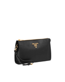 Saffiano leather clutch