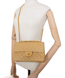Chanel Vintage Coco Model Beige 9" Small Classic Flap Bag AWL1439