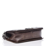 Chanel Handbag Boy Faded Quilted Medium Studded Flap Beige Brown Calfskin Leather Shoulder Bag