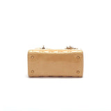 Christian Dior Beige Medium Patent Leather Lady Dior - RCL1179