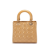 Christian Dior Beige Medium Patent Leather Lady Dior - RCL1179