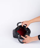 Christian Dior Black Leather Lady Dior Medium PHW