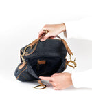 Christian Dior Blue Denim Saddle Bag GHW