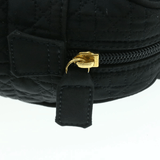 CHRISTIAN DIOR Cannage Hand Bag Black Nylon