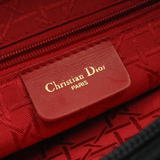 CHRISTIAN DIOR Cannage Hand Bag Black Nylon