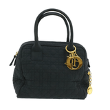 CHRISTIAN DIOR Cannage Hand Bag Black Nylon