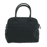CHRISTIAN DIOR Cannage Hand Bag Black Nylon