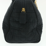 CHRISTIAN DIOR Cannage Hand Bag Black Nylon