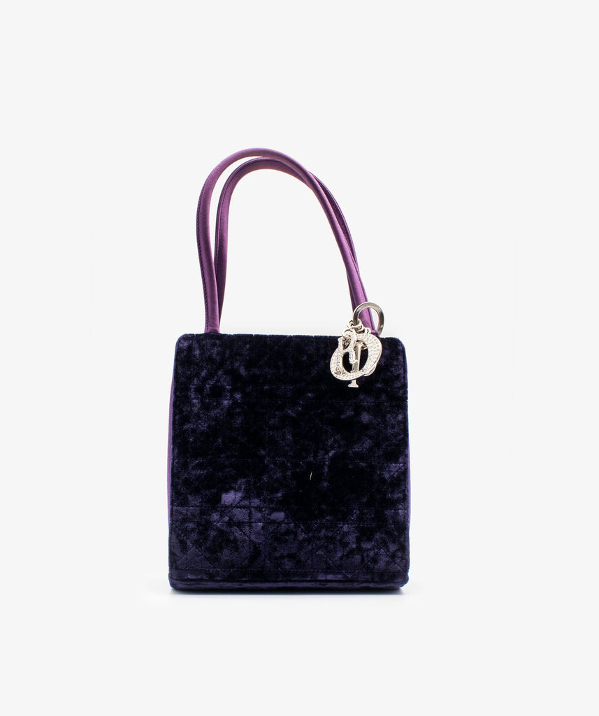 Christian Dior Cannage Velvet Handbag