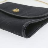 CHRISTIAN DIOR Chain Shoulder Bag Black Canvas Auth 21499 MW2753