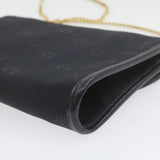 CHRISTIAN DIOR Chain Shoulder Bag Black Canvas Auth 21499 MW2753