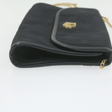 CHRISTIAN DIOR Chain Shoulder Bag Black Canvas Auth 21499 MW2753