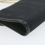 CHRISTIAN DIOR Chain Shoulder Bag Black Canvas Auth 21499 MW2753