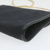 CHRISTIAN DIOR Chain Shoulder Bag Black Canvas Auth 21499 MW2753