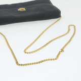 CHRISTIAN DIOR Chain Shoulder Bag Black Canvas Auth 21499 MW2753