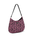 Prada Cleo Jacquard Knit and Leather Bag