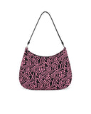 Prada Cleo Jacquard Knit and Leather Bag