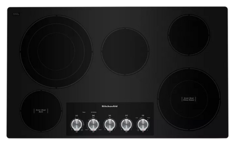 KitchenAid 36″ Electric Cooktop with 5 Elements and Knob Controls
