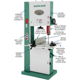 Grizzly G0531B – 21″ 5 HP Industrial Bandsaw w/ Brake