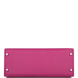 Hermes Kelly 28cm Bi-Color Rose Pourpre and Rose Jaipur Epsom Sellier Brushed Palladium Hardware