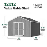 Little Cottage Co. Pre-Cut 12×12 Value Gable Shed Kit