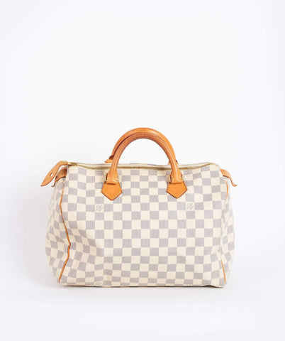 LOUIS VUITTON Damier Azur Speedy 30 Hand Bag LV DU2029