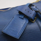 LOUIS VUITTON Epi Keepall 50 Boston Bag Blue VI0990