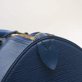 LOUIS VUITTON Epi Keepall 50 Boston Bag Blue VI0990