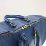 LOUIS VUITTON Epi Keepall 50 Boston Bag Blue VI0990