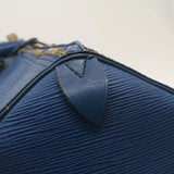 LOUIS VUITTON Epi Keepall 55 Boston Bag Blue VI1920