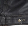 Mens Distressed Dark Brown Biker Style Leather Jacket