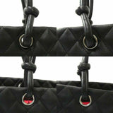 Chanel Cambon Quilted Large Black Calfskin Leather Tote