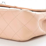 Chanel Classic Quilted Mini Rectangular Flap Beige Lambskin Leather Cross Body