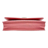 Chanel Boy Wallet on Chain Chevron Quilted Woc Pink Calfskin Leather