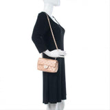 Chanel Classic Quilted Mini Rectangular Flap Beige Lambskin Leather Cross Body