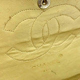 Chanel Double Flap Medium Chain Beige Leather Shoulder Bag