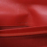 Chanel Boy Quilted Wallet On Removable Chain Woc Red Lambskin Leather