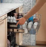 GE 24 in. Top Control Flush-Mount Dishwasher with 45 dBa Sound Level, 3rd-Rack & Dry Boost – Fingerprint Resistant Stainless